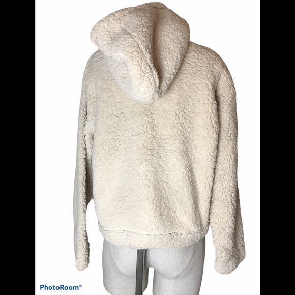 ZELLA Cassie Rainy Day Faux Fur Shearling Hoodie Small - Picture 3 of 10